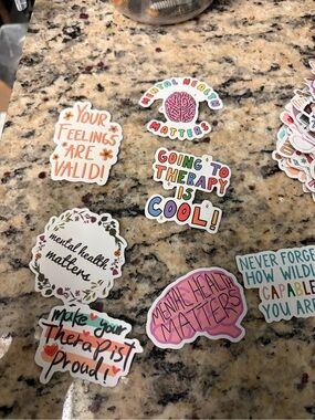 Mental Health Sticker Pack — Assorted Colorful Affirmation Stickers